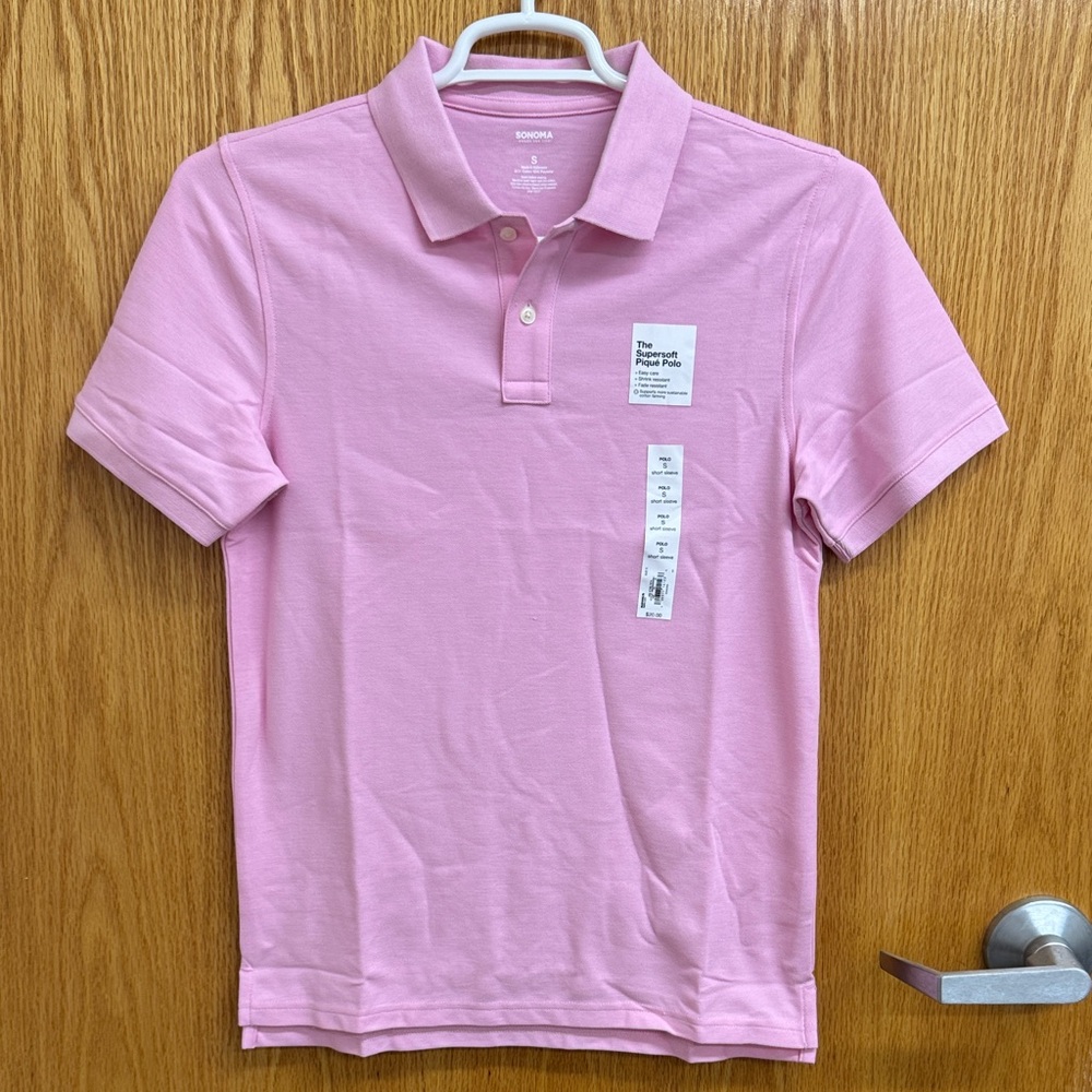 Sonoma Soft Pink Men's Polo‎ Shirt